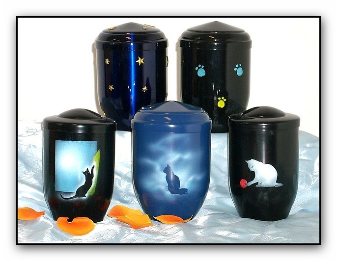 Kupfer-Urnen mit Motiv